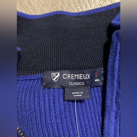 100% Cotton Cremieux Classics Men's Sweater Vest Washable NWT Full Zip LARGE - Picture 6 of 8